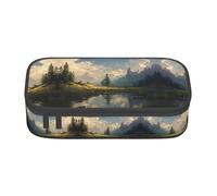 MLTRFGJ Sac à stylos portable de grande capacité imprimé horizon nocturne, convient pour l'école ou le bureau, Paysage paysager, Taille unique, Trousse de maquillage