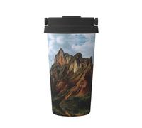 MLTRFGJ Tasse à café isotherme Mountain Peak imprimée et portable, adaptée pour le bureau, les voyages et la voiture
