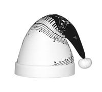 MLTRFGJ Touches de piano avec notes de musique imprimées chapeau de Noël pour enfants, adapté pour les vacances et la décoration de fête