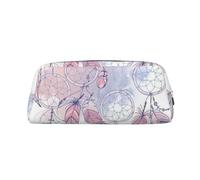 MLTRFGJ Trousse multifonction en cuir avec fermeture éclair Motif attrape-rêves amérindien, convient pour l'école, le bureau et les voyages, Argenté., Taille unique, Trousse de maquillage