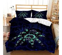 MLUNKQAIL Parure de Lit 200x200 Grosse AraignéE Sets de Housses de Couettes Animaux Sauvages Housse de Couette 3 Pièces Microfibre avec Fermeture Éclair et 2 Taies d'oreiller 65x65 cm