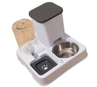 MLWSKERTY 2in1 Chien Double Bol Feeder Dispensateur d'eau Transparente Et Aliments Pet Automatic Waterer Capacité Accessoire ACCESSOIRATION Automatique AUTOR