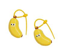 MLWSKERTY 2PCS Travel Toothbrush Head Cover with Banana Shape Portable Plastic Case for Teeth Care During Trip and Gym Visit Banana Toothbrush Cover