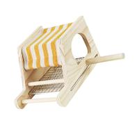 MLWSKERTY Abri À Oiseaux en Bois Renforcé Acier Inoxydable Protection Mâcher Résistante Rayures Repose pour Petits Et Grands Cage Accessoires De Cage