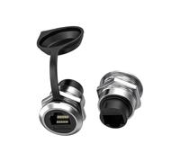 MLWSKERTY Adaptateurs USB Femelles À sur Panneau Doubles Contacts Plaqués Or Compatibilité Universelle avec Les Prises Murales De 86 Mm Aucun Pilote Nécessaire Adaptateurs USB Femelles À sur