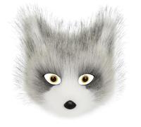 MLWSKERTY Animal Foxes Wolf Mask Plush Cats Half Face Mask Eyemask Cosplay Halloween Costume Props For Masquerades Carnivals Halloween Cosplay Costume