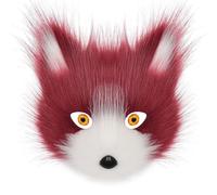 MLWSKERTY Animal Foxes Wolf Mask Plush Cats Half Face Mask Eyemask Cosplay Halloween Costume Props For Masquerades Carnivals Halloween Cosplay Costume