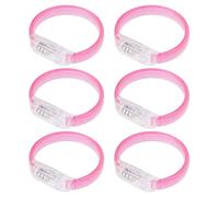 MLWSKERTY Bracelets Lumineux Colorés Pour Fête 6 Pièces Bracelets LED Élégants En Plastique Pour Fête D'anniversaire Ornement Bandes Lumineuses De Festival