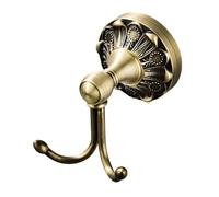 MLWSKERTY Classical Embossed Metal Entryway Hook Wall Mounted Coat Rack Strong Brass Hanging Solution Easy to Use for Homes Office Small Space Storage Hook