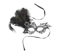 MLWSKERTY Demi-visage D'inspiration Victorienne En Dentelle Ornée De Cristaux Pour Bals À Thème Et Spectacles Sur Scène Accessoire D'Halloween En Dentelle Mystique