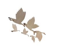 MLWSKERTY Ensemble D'autocollant Cygne en Bois 6 Oiseaux Volants Parfaits pour Ajouter Une Touche Artistique Au Salon Au Mur Pépinière