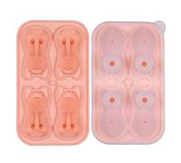 MLWSKERTY Food Grade Silicone 4 Cavity 3D Dog Shape Ice Mold Cubes Mould Accessories for Home Parties and Creative Drink Ball Maker