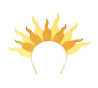 MLWSKERTY Glitter Sun Headband Fire Headbands Flame Hairband Raves Party Hair Accessories For Halloween Carnivals Party Decors Glitter Sun Headband