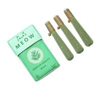 MLWSKERTY Lot De 3 Bâtons D'herbes À Chat Roulés À La Main pour Chat avec Corde À Mâcher Et Cloches pour Chaton D'intérieur À Mâcher Dentition Jouet Dentaire Interactif pour Chat