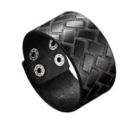 MLWSKERTY Manchette en Cuir À Fermeture Magnétique Alliage pour Hommes Modèles Tissés À La Main Ajustement Confortable Accessoires d'affaires Quotidiens Cuir pour Hommes Fermoir