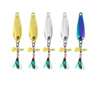 MLWSKERTY Metal Fly Fishing Baits Spoon Spinner Sequins Lures Fly with Propellers Vibrating Blade Artificial