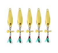 MLWSKERTY Metal Fly Fishing Baits Spoon Spinner Sequins Lures Fly with Propellers Vibrating Blade Artificial