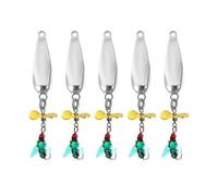 MLWSKERTY Metal Fly Fishing Baits Spoon Spinner Sequins Lures Fly with Propellers Vibrating Blade Artificial