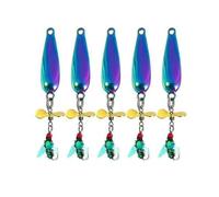 MLWSKERTY Metal Fly Fishing Baits Spoon Spinner Sequins Lures Fly with Propellers Vibrating Blade Artificial