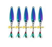 MLWSKERTY Metal Fly Fishing Baits Spoon Spinner Sequins Lures Fly with Propellers Vibrating Blade Artificial