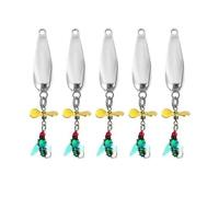 MLWSKERTY Metal Fly Fishing Baits Spoon Spinner Sequins Lures Fly with Propellers Vibrating Blade Artificial