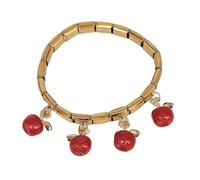 MLWSKERTY Pendentif coloré avec breloque fruit et piment, bracelet en acier inoxydable pour femmes et filles, accessoire de mode