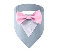 MLWSKERTY Pet Neckerchief Collar Suit Design Adjustable Bandana Bowtie for Small Dog Cats Birthday Party and Festival Gathering Pet Collar for Party