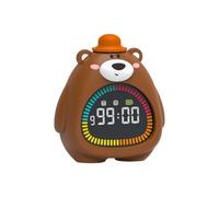 MLWSKERTY Réconteur Multifonctionnel d'ours De Nuit À Ours avec Temporisation Soft Ambients Glow Silicone PVC Design for Kids Bedroom Decors Silicones Bear Shape Alarm Réveillent D'alarme