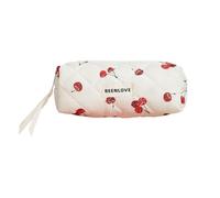 MLWSKERTY Trousse de maquillage tendance avec grand compartiment matelassé en coton Motif cœur Pour un usage quotidien et les voyages, style 4