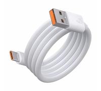 MLWSKERTY USB To USB C Charging Cable Cord Support 66W Fast Charging And Data Transfer For Type Interfaces Phones Laptops White Type Charger Line
