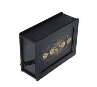 MLWSKERTY Wood Tarots Card Storage Case Portable Box Astrology Divination Case Push Pull Container Gift for Portable Container