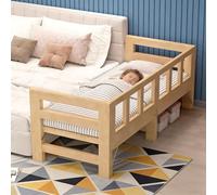 MLYAYE 30 40 50 Cm Tall Crib Bedside Sleeper with Three-Sided Guardrail, Heavy Duty Wooden Folding Toddler Platform Bed, Enhanced Safety Nursery Furniture(180 x 60 x 40 cm)