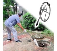 MLYAYE Déboucheur De Canalisations en Acier Au Manganèse Plat Robuste De 5 M, 10 M, 15 M, 20 M, 25 M Et 30 M, avec Poignée Réglable - Débouche Rapidement(W 3cm/1.2in,L 20m/65.6ft)