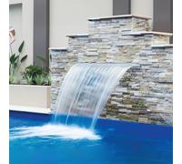 MLYAYE Déversoir de la Cascade Déversoir de Cascade en Acier Inoxydable 30,5 cm, 40,6 cm, 61 cm, 61 cm, 91,4 cm, 122 cm, kit de Cascades à débit d'eau pour Piscine(Bronze,34''/86 cm)