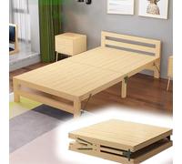 MLYAYE Lit d'appoint Portable pour bébé et Enfant en Bas âge, lit Simple Pliable et Robuste en Bois Massif pour Petits Appartements, Chambres, garages, Berceau temporaire(L 200 x W 60 X H 40 CM)
