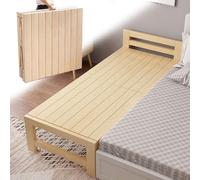MLYAYE Lit Pliable pour Enfant de 200 à 180 cm de Long, Extensible et Extensible, lit de Sieste temporaire Autonome pour Chambre d'amis, Bureau, hôpital, sommier en Bois(180 x 60 x 50 cm)