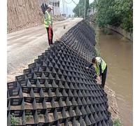 MLYAYE Stabilisateur Gravier Gazon Dalle Stabilisatrice Géogrille de Protection des Talus fluviaux avec Trou de Drainage, grilles stabilisatrices bidirectionnelles(10cm/4in,4m x 4m (13ft x 13ft))