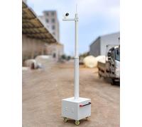 MLYAYE Support Caméra de Sécurite Mât de caméra de sécurité Mobile (2 m, 3 m, 4 m, 5 m, 6 m) avec Coffret - Mât de Surveillance extérieur Universel à énergie Solaire et Support(# B,2.5 m/8.2 ft)