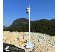MLYAYE Support Caméra de Sécurite Mât de caméra de sécurité Mobile (2 m, 3 m, 4 m, 5 m, 6 m) avec Coffret - Mât de Surveillance extérieur Universel à énergie Solaire et Support(# C,3.5 m/11.5 ft)