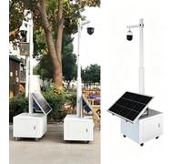 MLYAYE Support Caméra de Sécurite Poteau de sécurité publique extérieur Toutes Saisons pour caméra de Jardin, Tige de Surveillance de sécurité Amovible et Support avec Roues(2.5 m/8.2 ft)