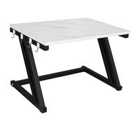 MLYIQI 2 Niveaux Étagère Stable en Bois et Métal pour Four à Micro-Ondes,Support Micro Onde avec Crochets,Support d'étagère de Cuisine,Rangement de Cuisine,Porte-casseroles,Étagères à ustensiles