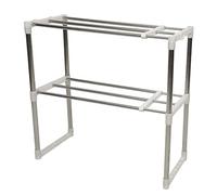 MLYIQI Support Extensible pour Four à Micro-Ondes à Charge Lourde,2 Niveaux Support d'étagère pour Four à Micro-Ondes Hauteur réglable Suspendus Organisateur de Rangement,Porte casseroles épices