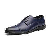 MlYJmer Chaussure Derby Homme Ville Habillées Affaires à Lacets Oxford pour Hommes Casual Costume Mariage,Bleu,42 EU