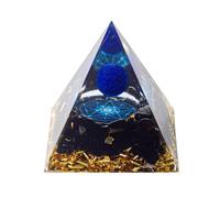 Mlysnd Pyramide Energétique, Pyramide d'Orgonite, Pyramide de Méditation Curative Avec Orgonite Reiki, Ornement de Table pour La Méditation 5cm/1.96" (A1)