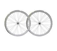 MLyxgs Ensemble de Roues de vélo à pignon Fixe 700C, Jantes 40 mm Fixie, Roues Avant et arrière en Alliage d’Aluminium, Frein V, Conduite inversée, Frein inversé,White