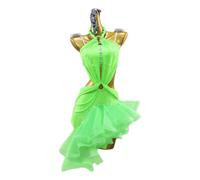 MLYYX Robe de danse latine professionnelle avec strass et pampilles - Vert - 3XL