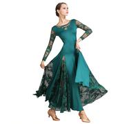 MLYYX Vêtements De Danse De Valse en Dentelle Robe De Danse De Salon pour Femmes Costume D'entraînement Moderne Vêtements De Danse pour Spectacle De Tango,D,XL
