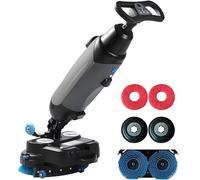 MLYYYDSS Autolaveuse compacte Professionnelle avec réservoirs séparés de 4.5 L et 7.5 L, brosses de Nettoyage motorisées de 45 cm (18 Pouces), sans Fil et alimentée par Batterie 36 V Grey