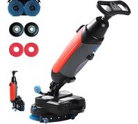 MLYYYDSS Autolaveuse compacte Professionnelle avec réservoirs séparés de 4.5 L et 7.5 L, brosses de Nettoyage motorisées de 45 cm (18 Pouces), sans Fil et alimentée par Batterie 36 V Red