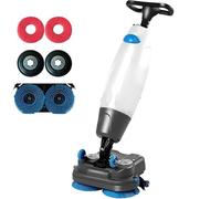 MLYYYDSS Autolaveuse compacte Professionnelle avec réservoirs séparés de 4.5 L et 7.5 L, brosses de Nettoyage motorisées de 45 cm (18 Pouces), sans Fil et alimentée par Batterie 36 V White